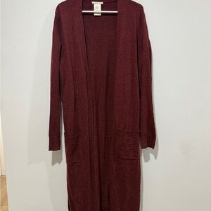 Matty M Deep Red Knit Cardigan size Large